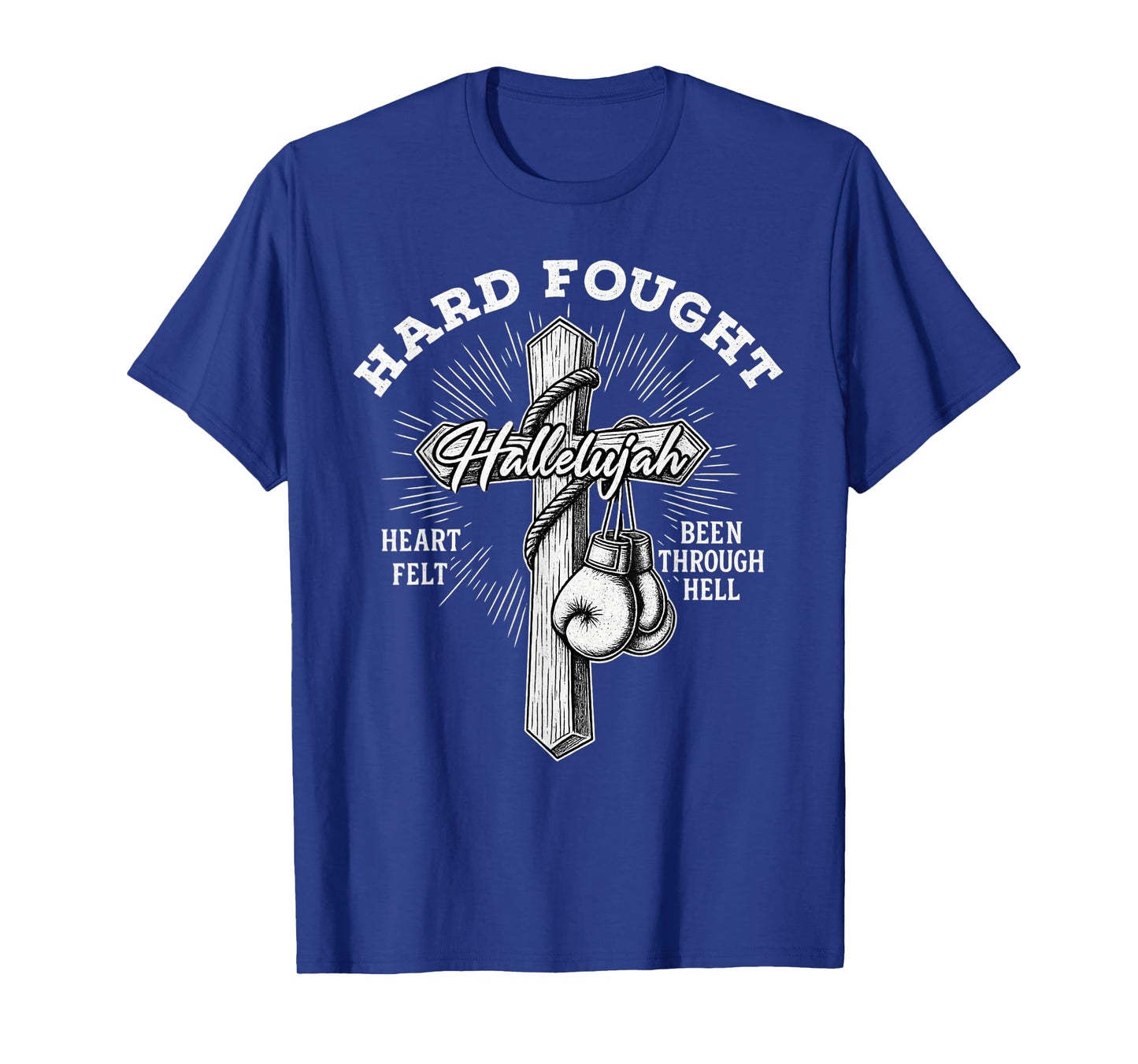 Breast Cancer Awareness Christian Hard Fought Hallelujah God T-Shirt