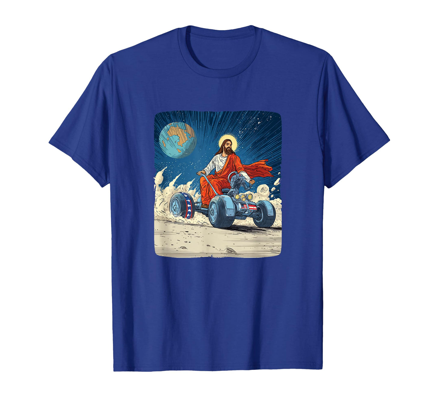 Awesome Moon Vehicle with Jesus Christ Costume T-Shirt