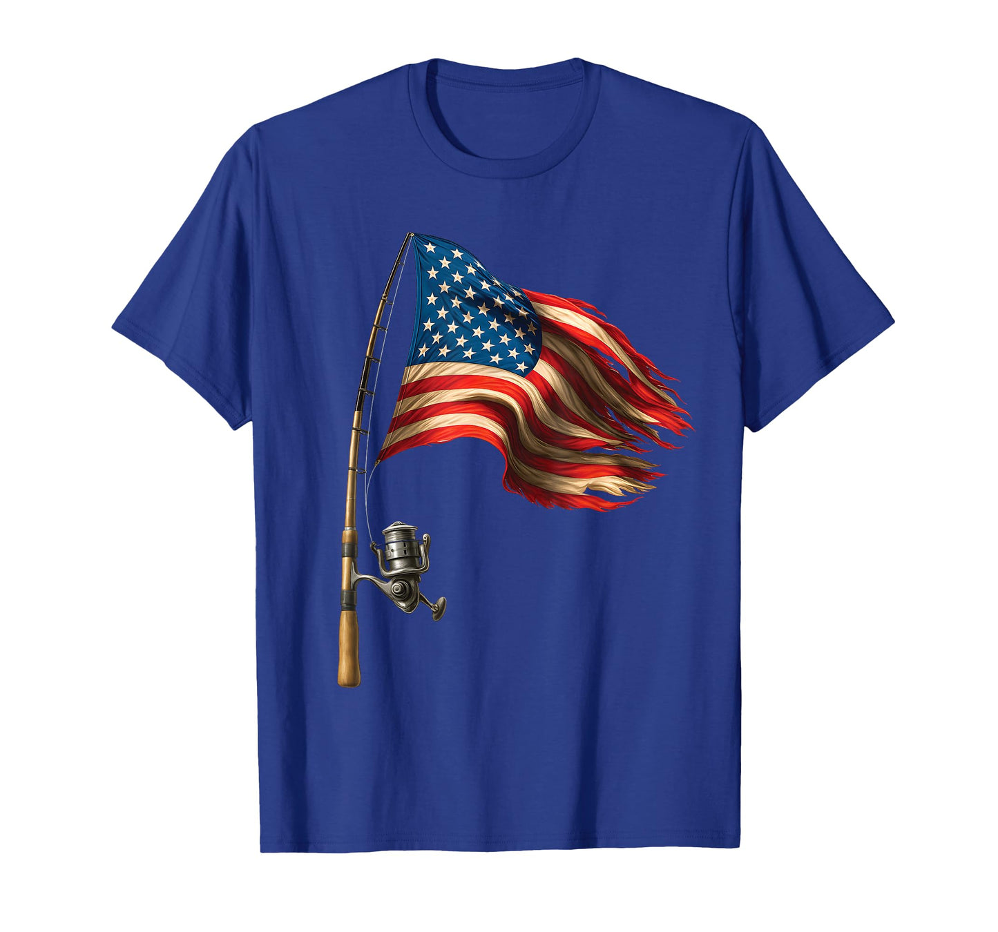 American Flag Fishing Lovers Fisherman Funny Fishing USA T-Shirt
