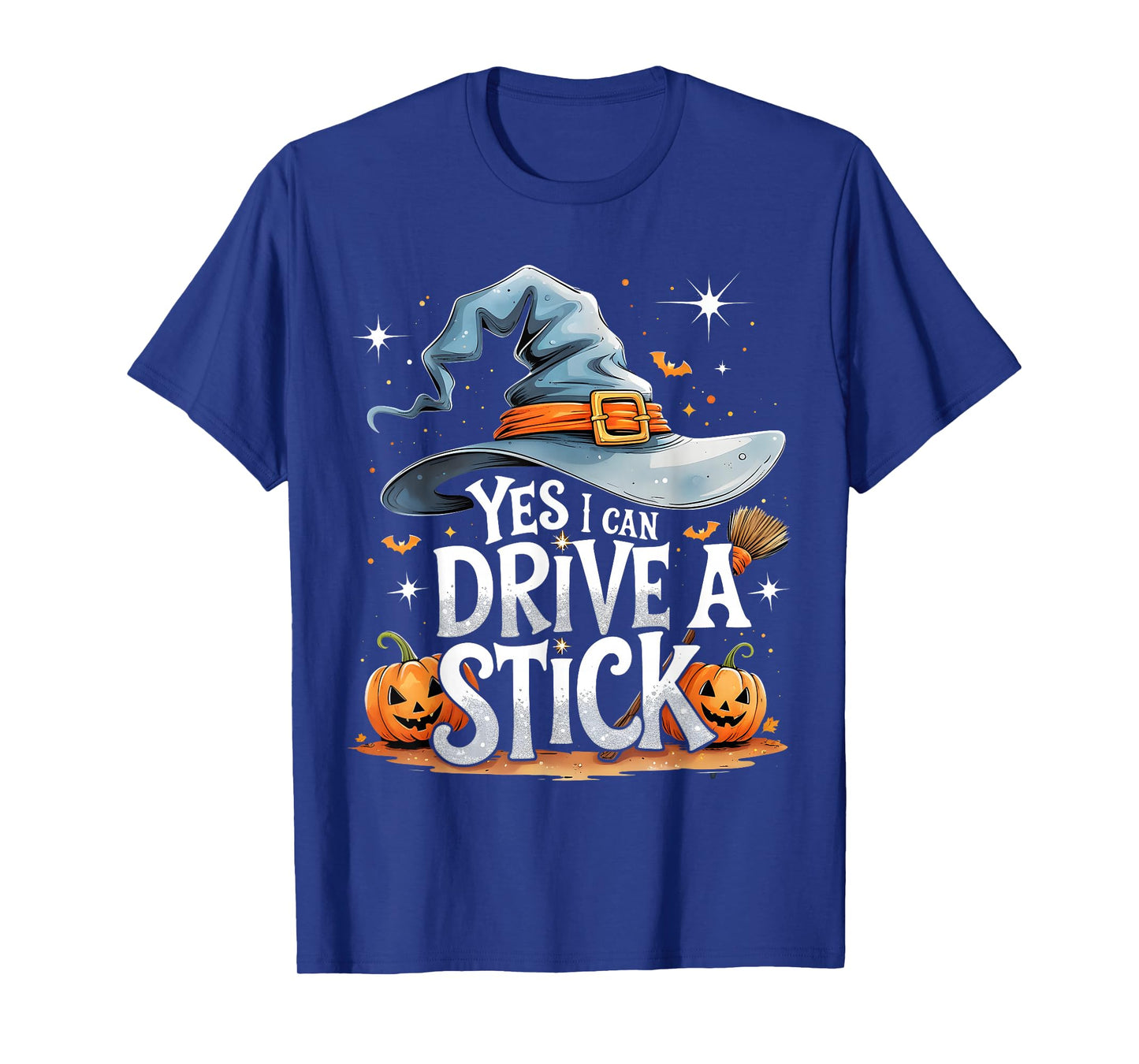 Yes I Can Drive a Stick Funny Halloween Witch Gift T-Shirt