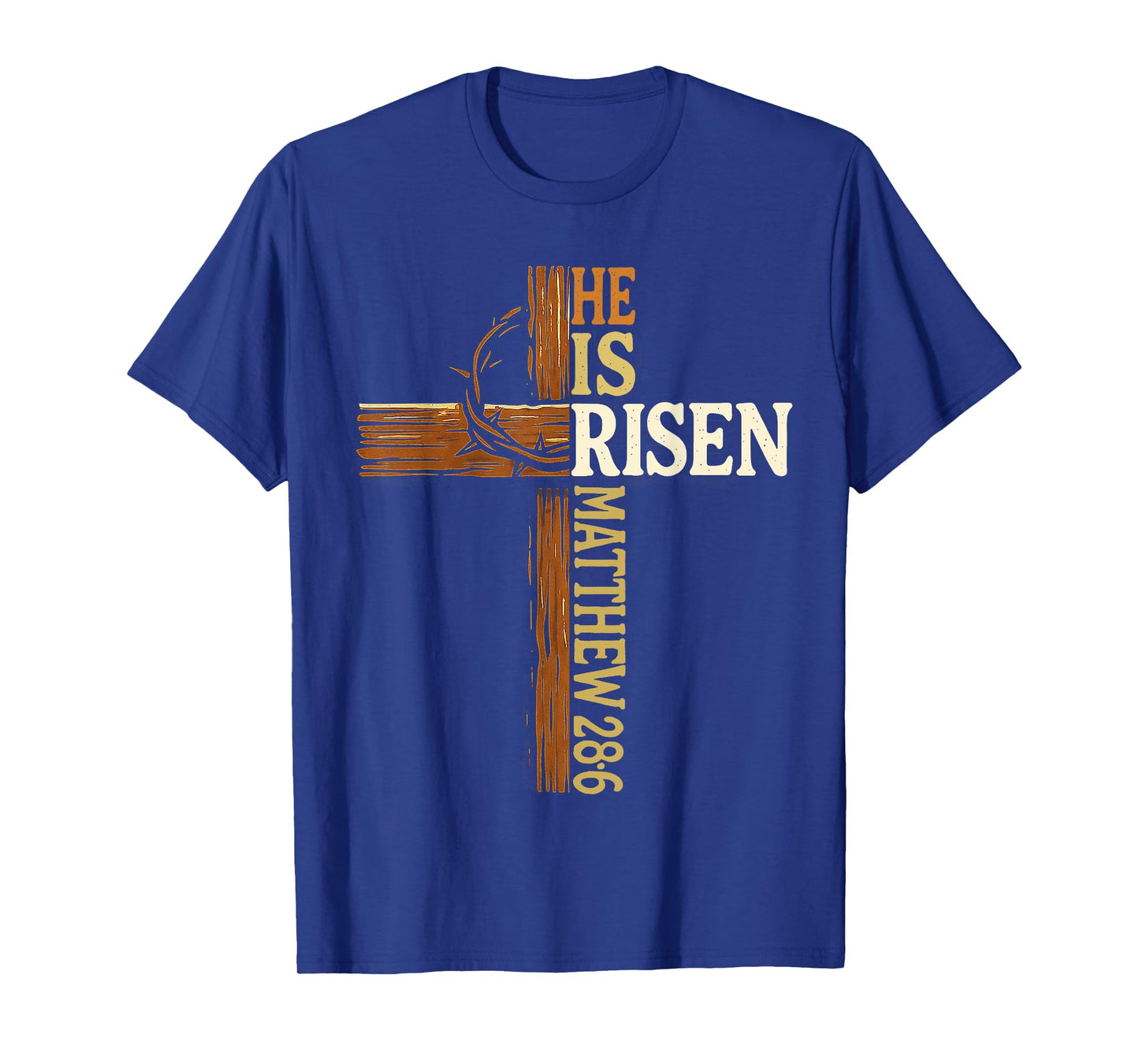 He Is Risen Easter Cross Christian Design family squad T-Shirt