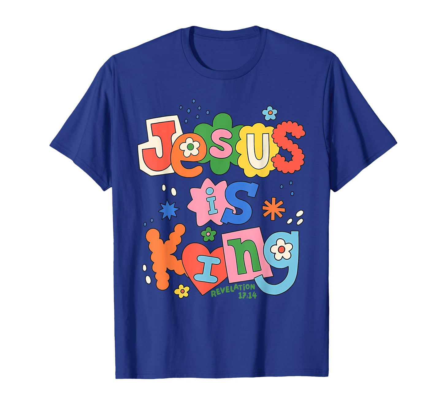 Retro Jesus is King Christian Religious Jesus God Lovers T-Shirt