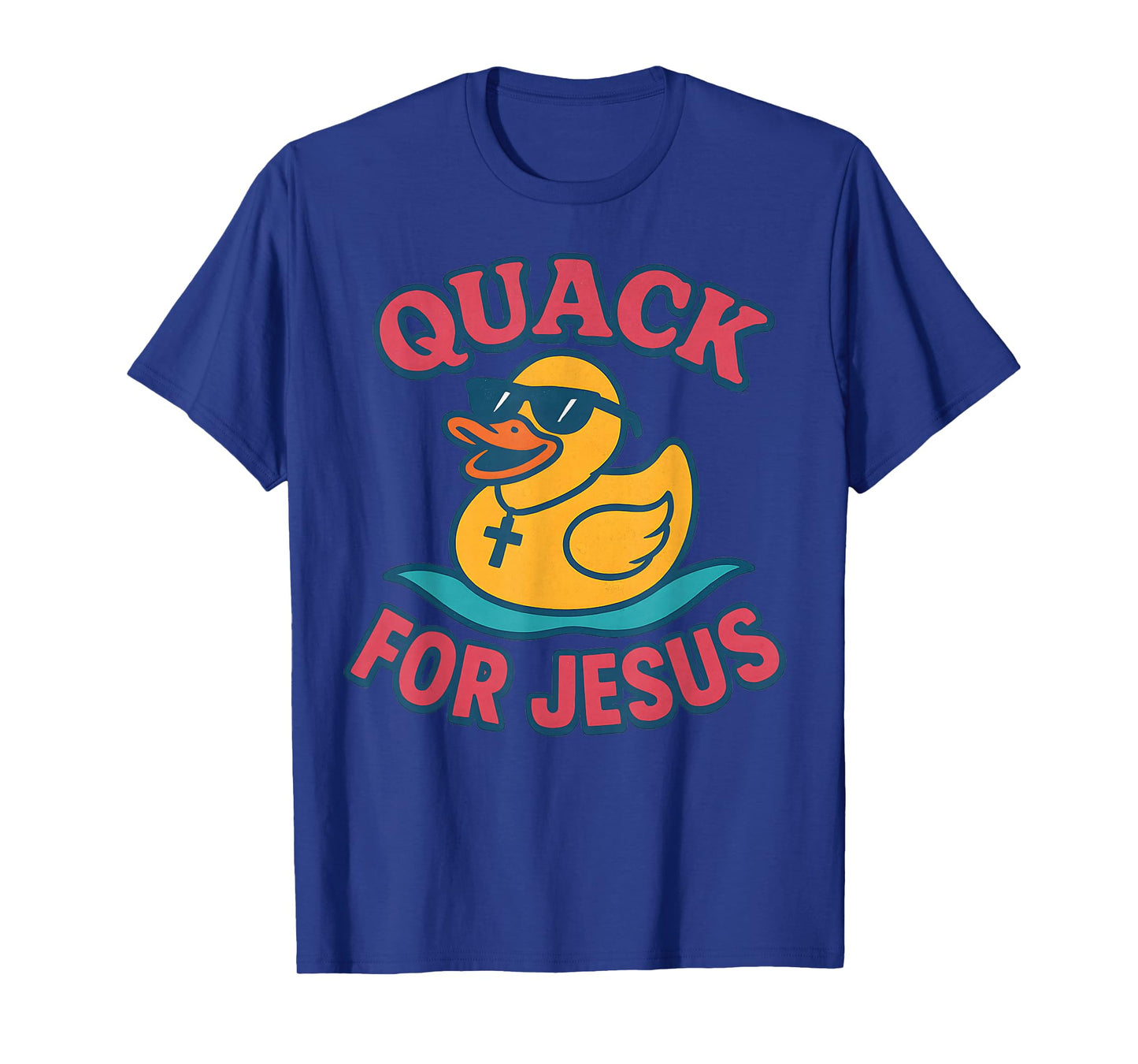 Retro Rubber Duck Christian Rubber Ducky Quack For Jesus 70s T-Shirt