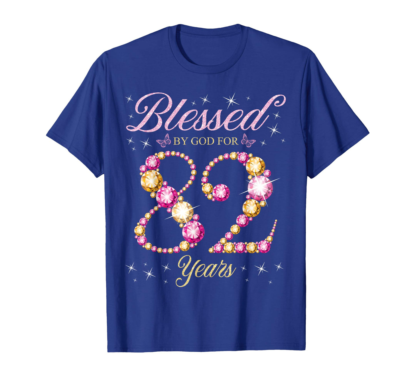 Blessed By God For 82 Years Old 82nd Birthday Party T-Shirt