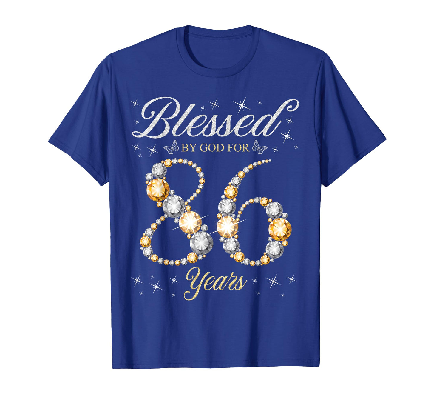 Blessed By God For 86 Years Old 86th Birthday Party T-Shirt