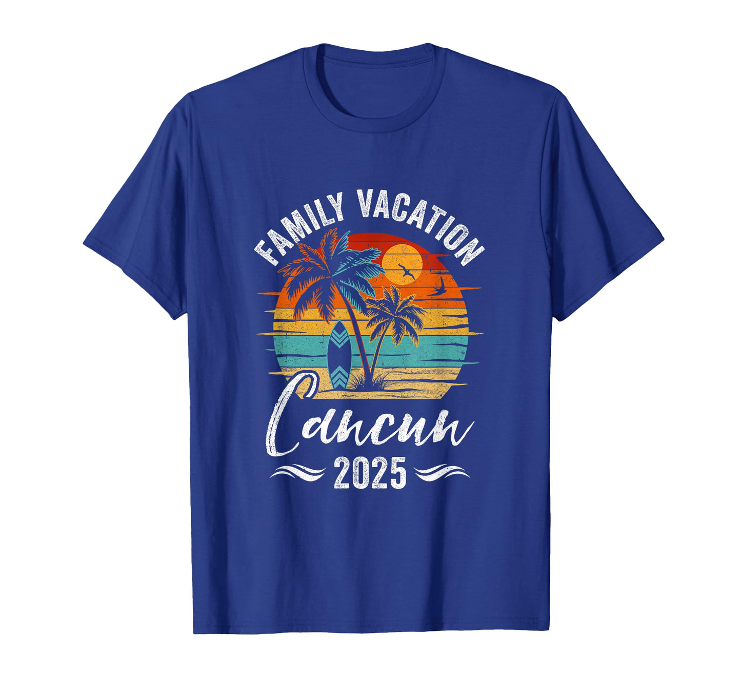 Family Vacation 2025 Vintage Cancun Summer Matching Trip T-Shirt
