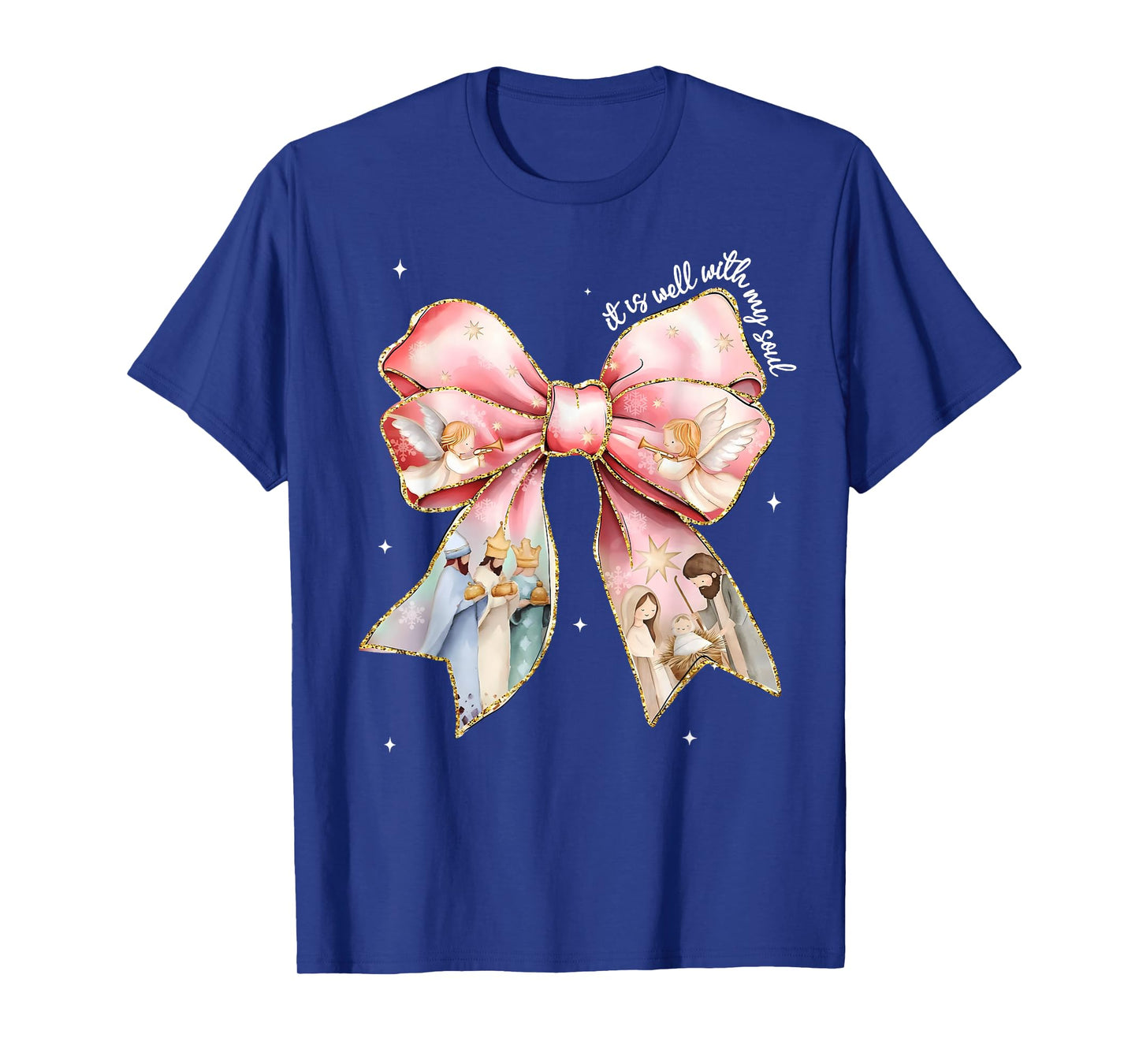 It is Well with My Soul Bow Nativity Scene Baby Jesus Faith T-Shirt
