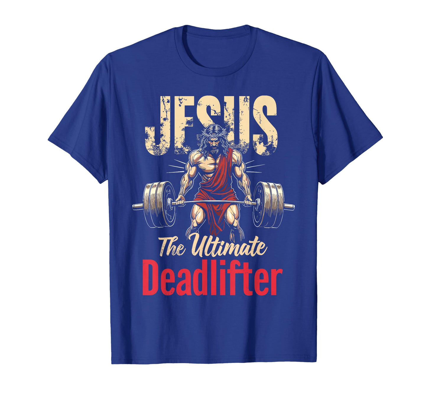 Vintage Christian Workout Gym Jesus Christian Deadlifting T-Shirt