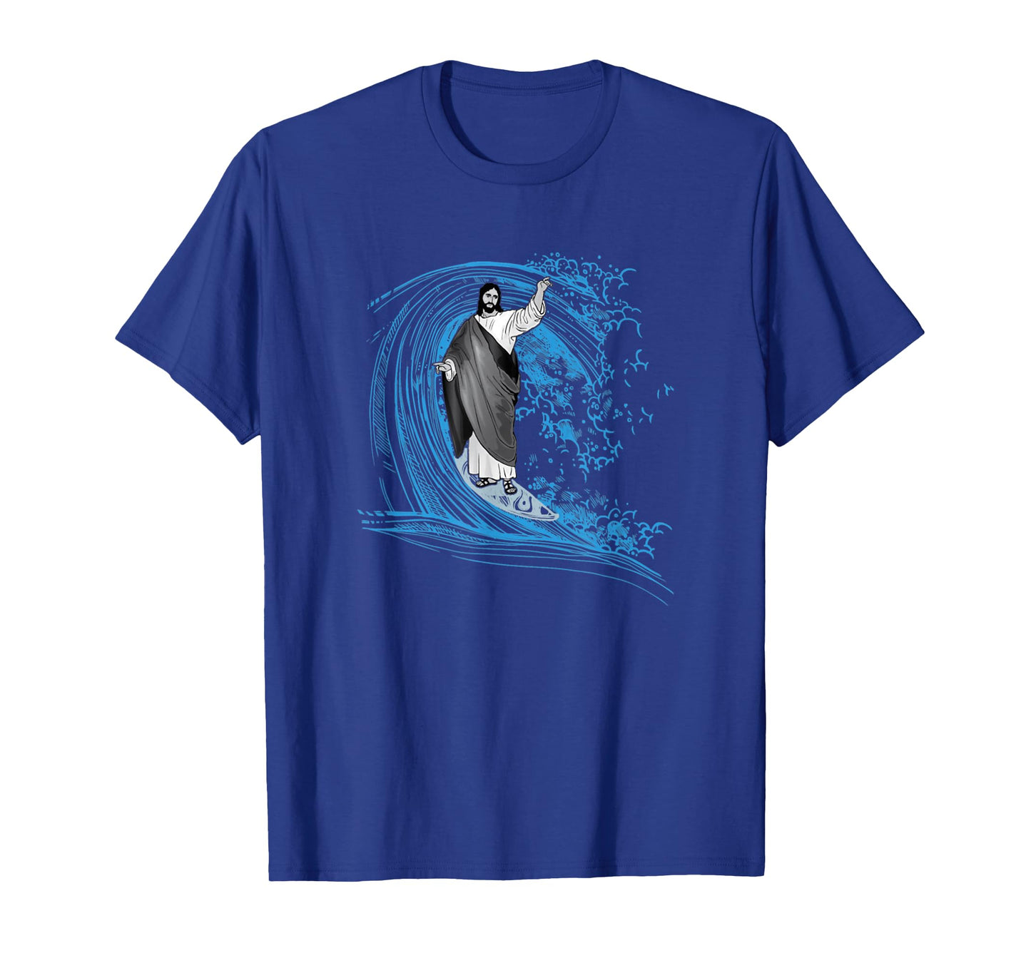 Surfing Jesus Inspired Christian Faith Beach Surf Lover T-Shirt