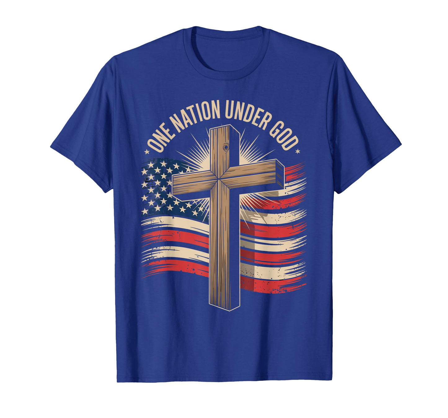 One Nation Under God July 4th Christian Patriotic T-Shirt