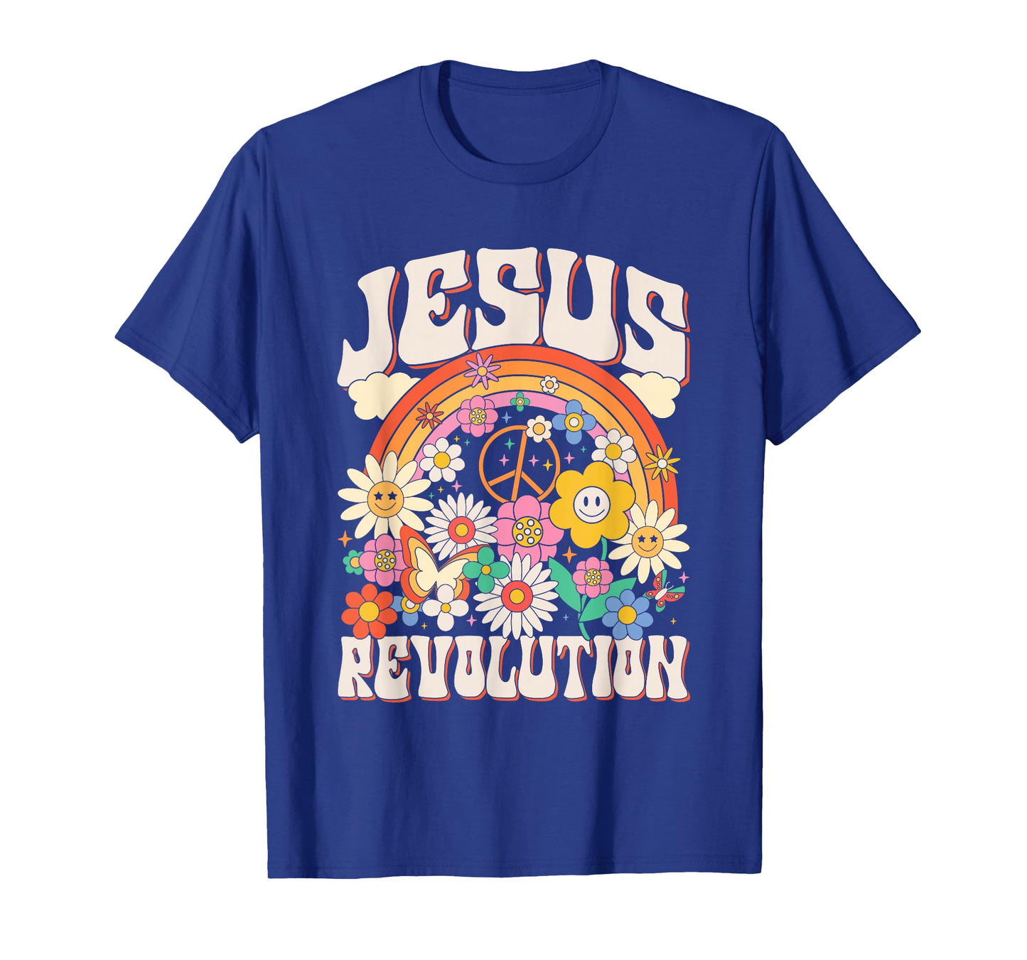 Jesus Revolution Faith Retro Groovy Christian T-Shirt