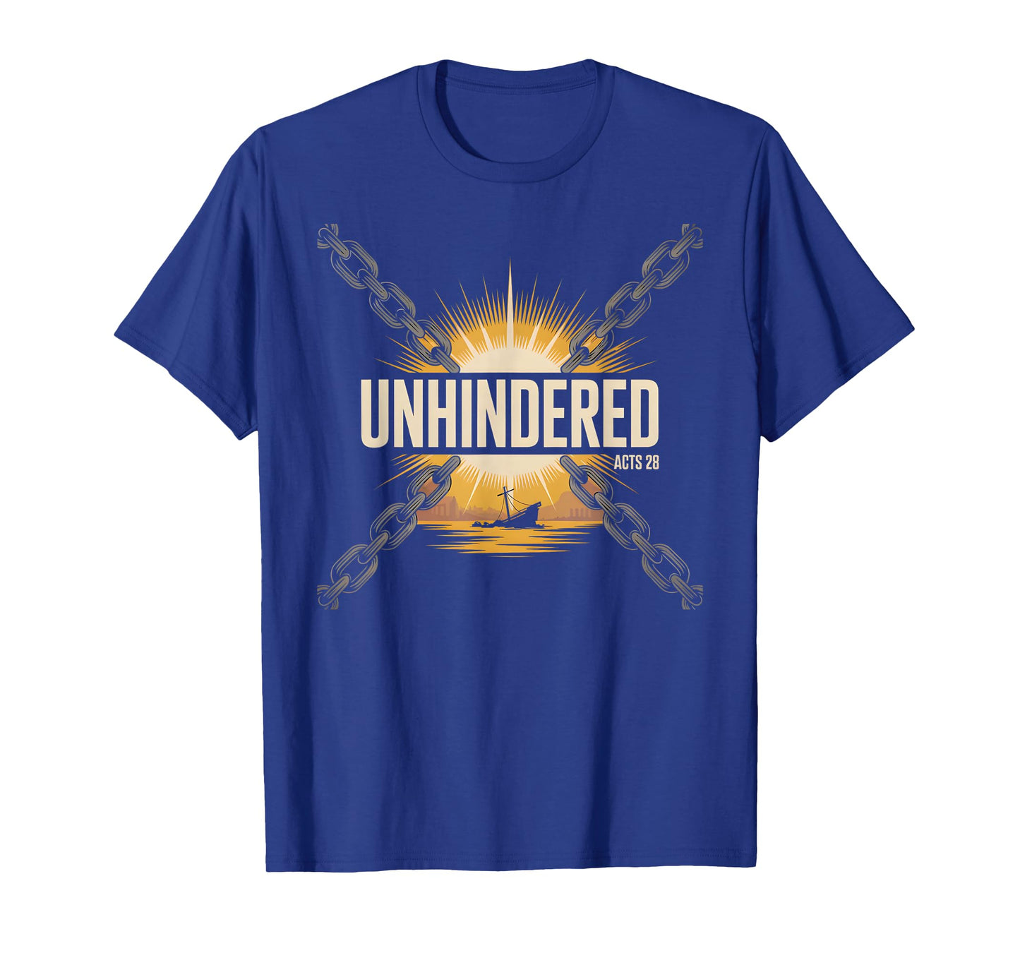 Unhindered Acts 28 Bold Christian Faith Bible Verse T-Shirt