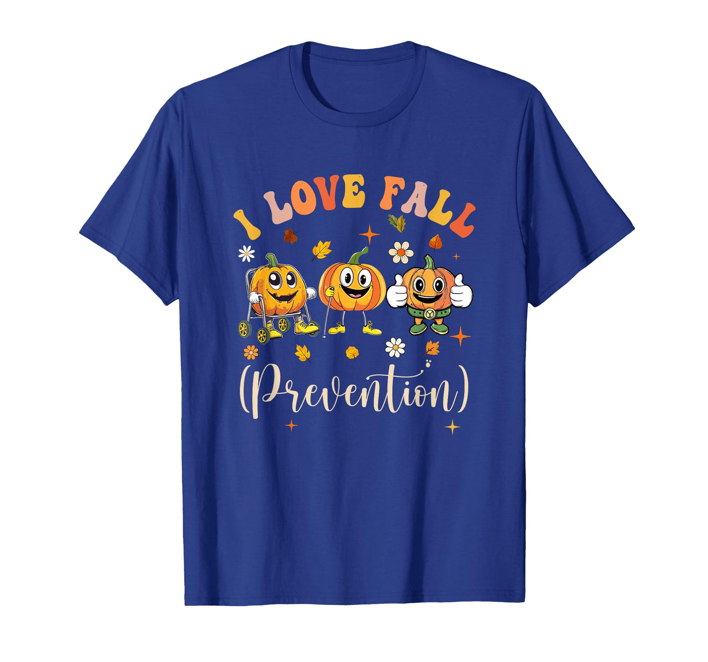 Groovy Retro I Love Fall Prevention Funny Physical Therapy T-Shirt