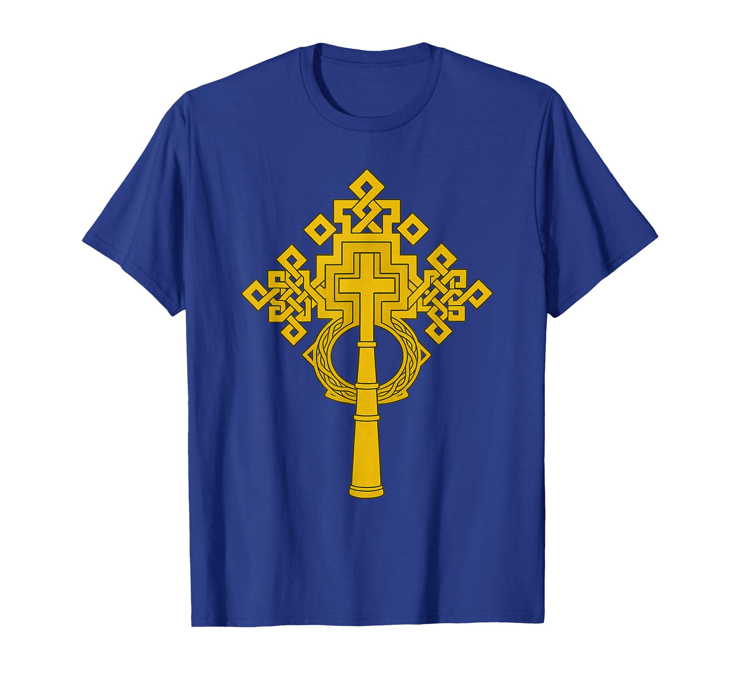 Golden Ethiopian Orthodox Cross T-Shirt
