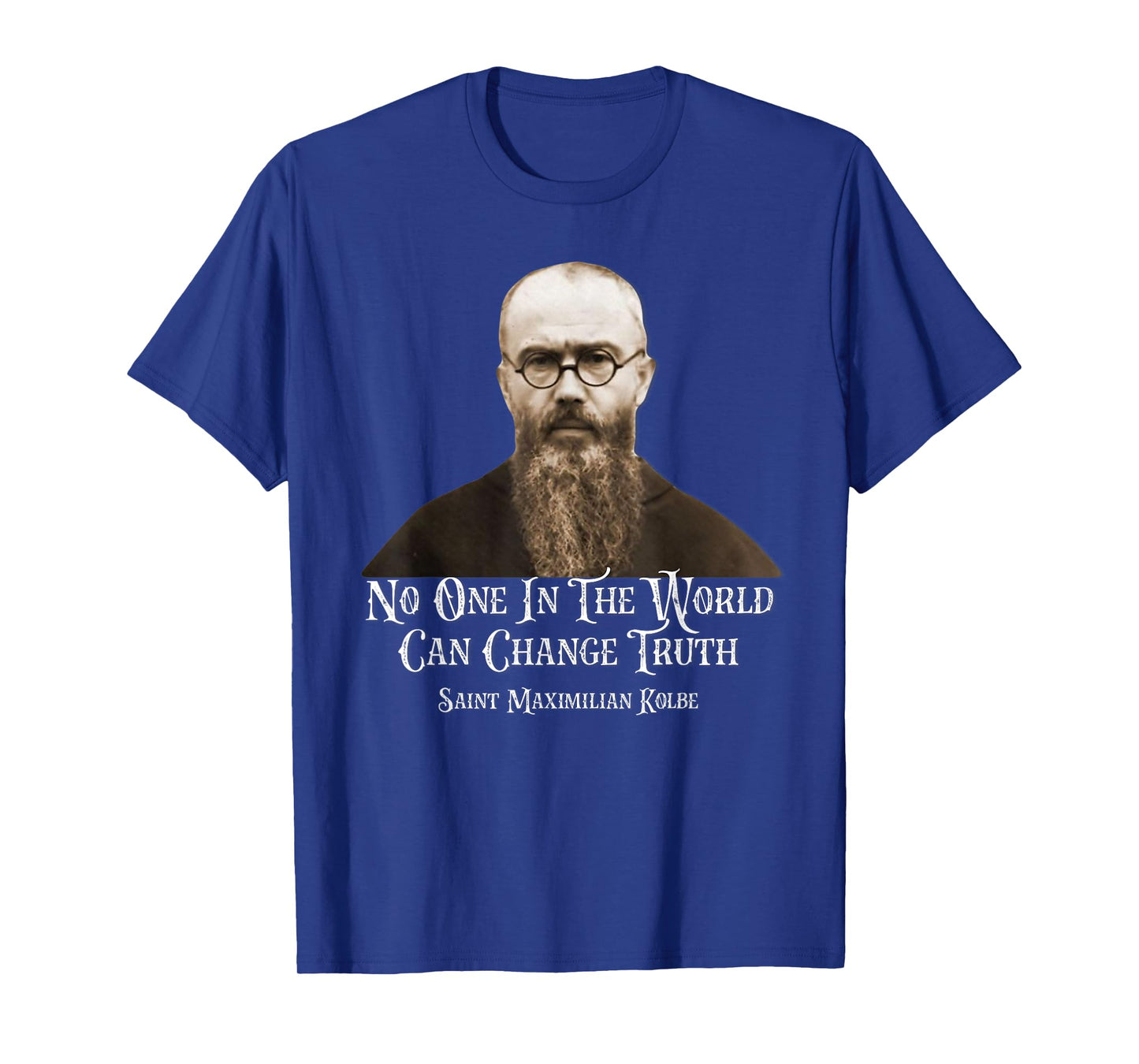 Catholic St. Maximilian Kolbe Quote T-Shirt, Small, Black