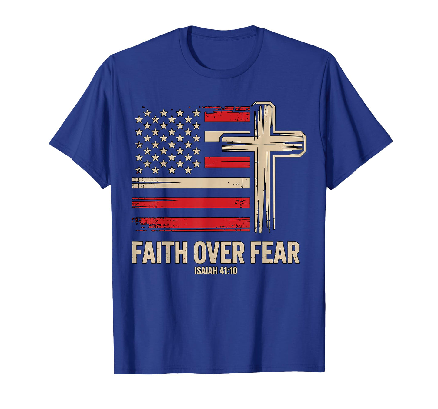 Faith Over Fear American Flag T-Shirt