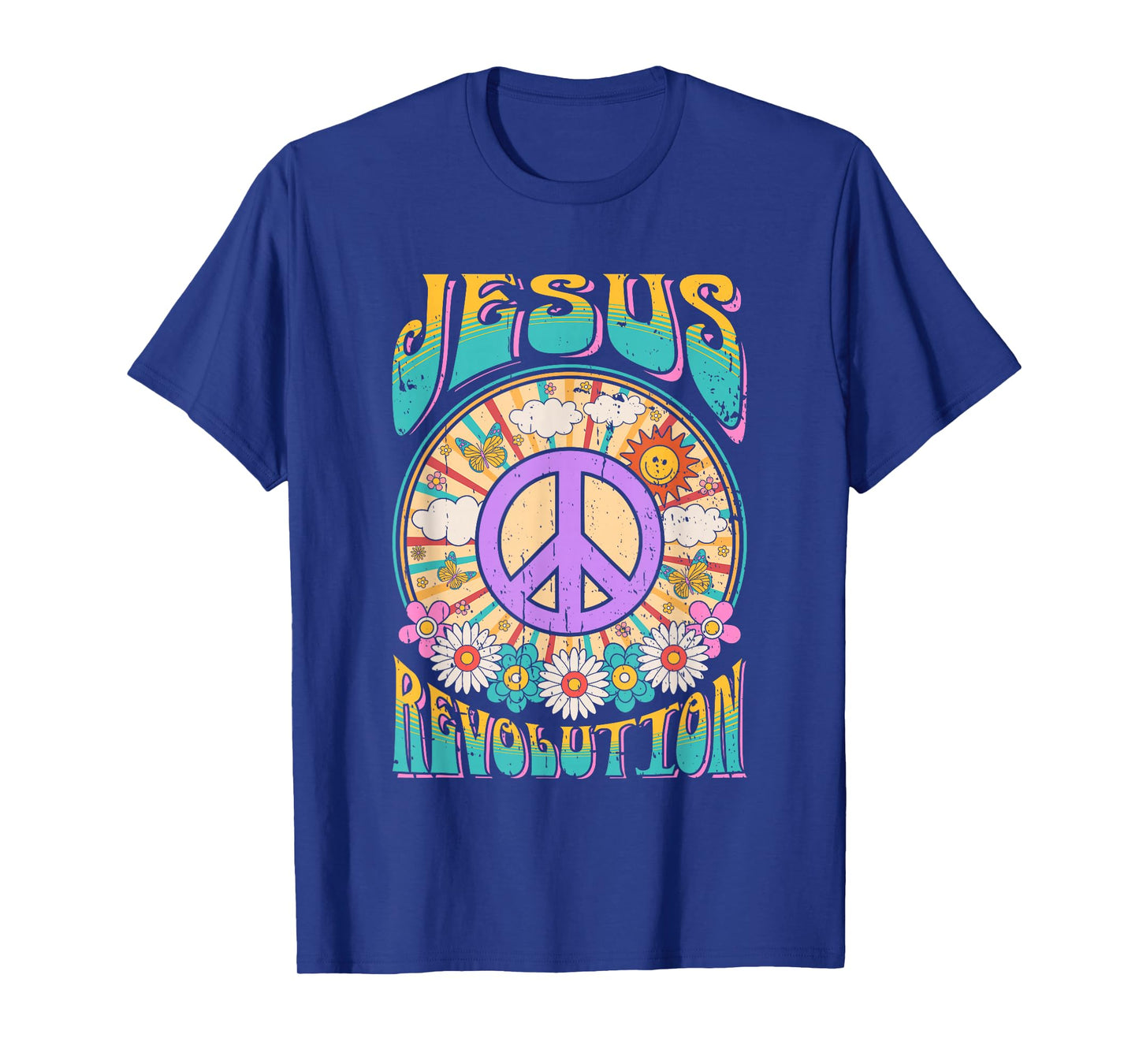 Jesus Revolution Faith Retro Groovy Christian T-Shirt