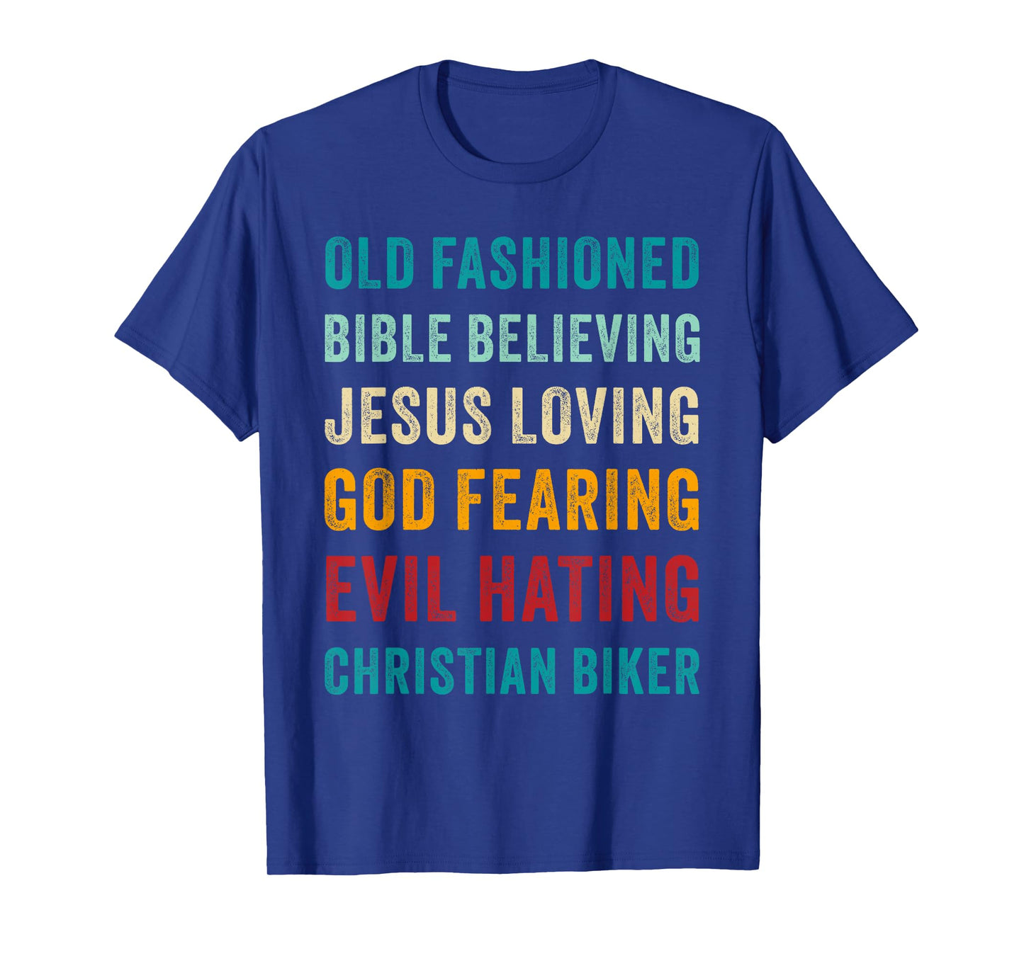 Christian Motorcycle Men's Cool Funny Vintage Faith Graphic T-Shirt