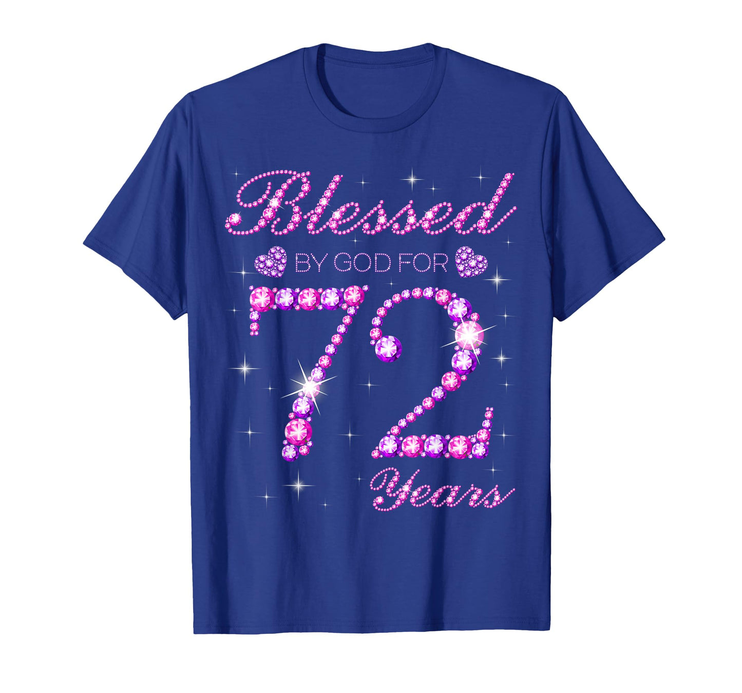 Blessed by God for 72 Years Old 72nd Birthday Party T-Shirt