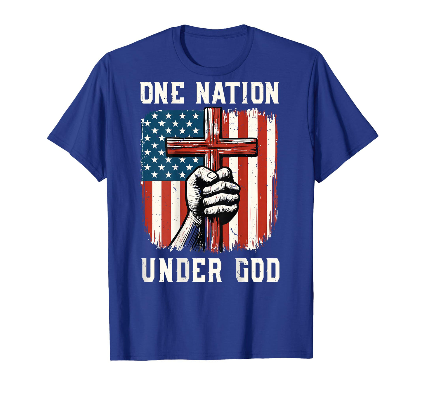 One Nation Under God American Flag Faith Christian Patriotic T-Shirt