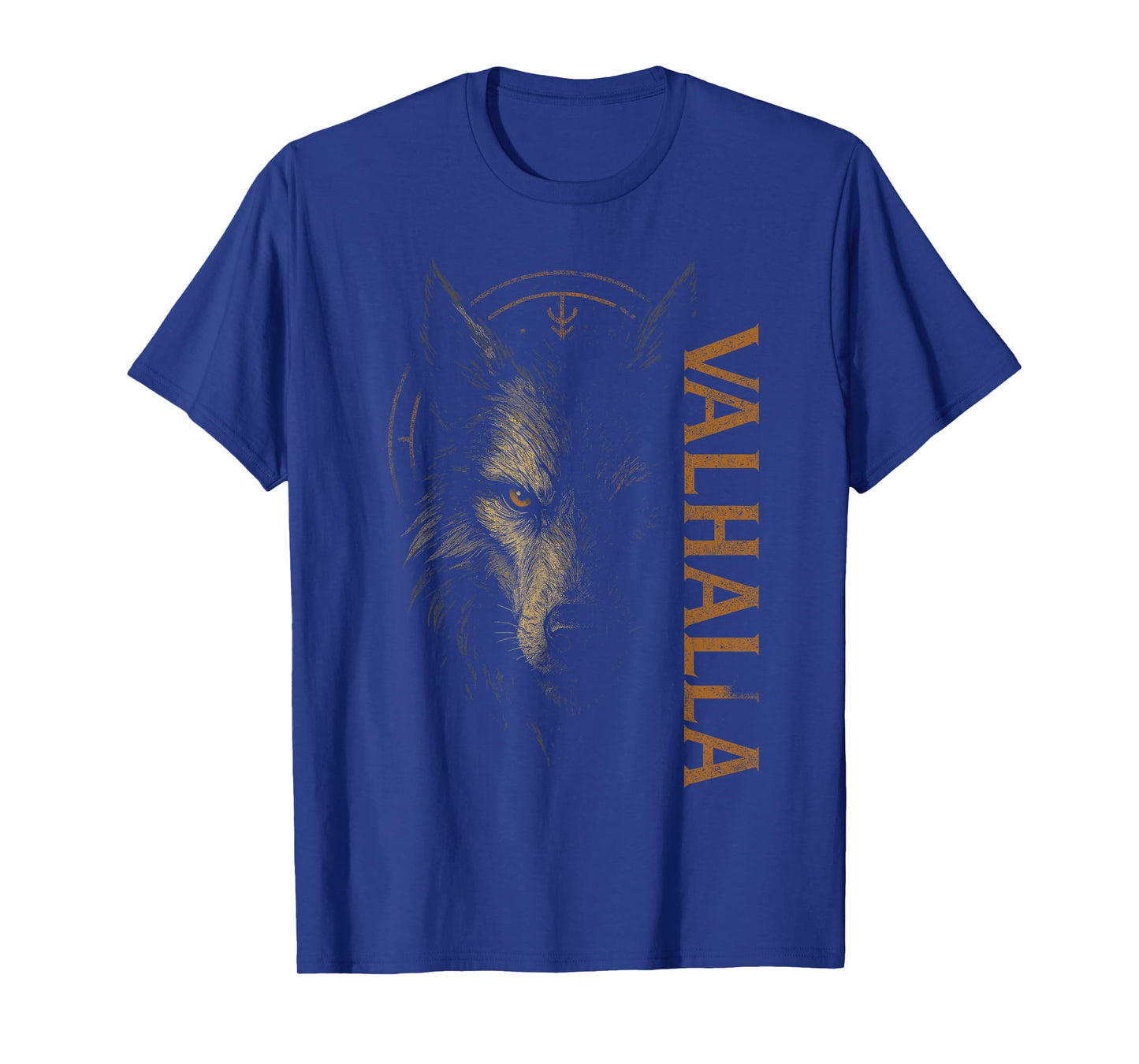 Valhalla Wolf Nordic Compass Odin Runes Viking Vegvisir T-Shirt