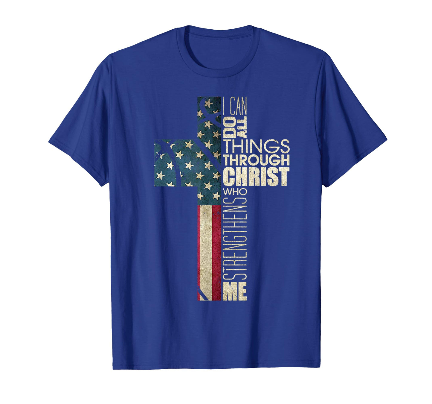 Christian Bible Verse Philippians 4 13 Basketball Cross Flag T-Shirt