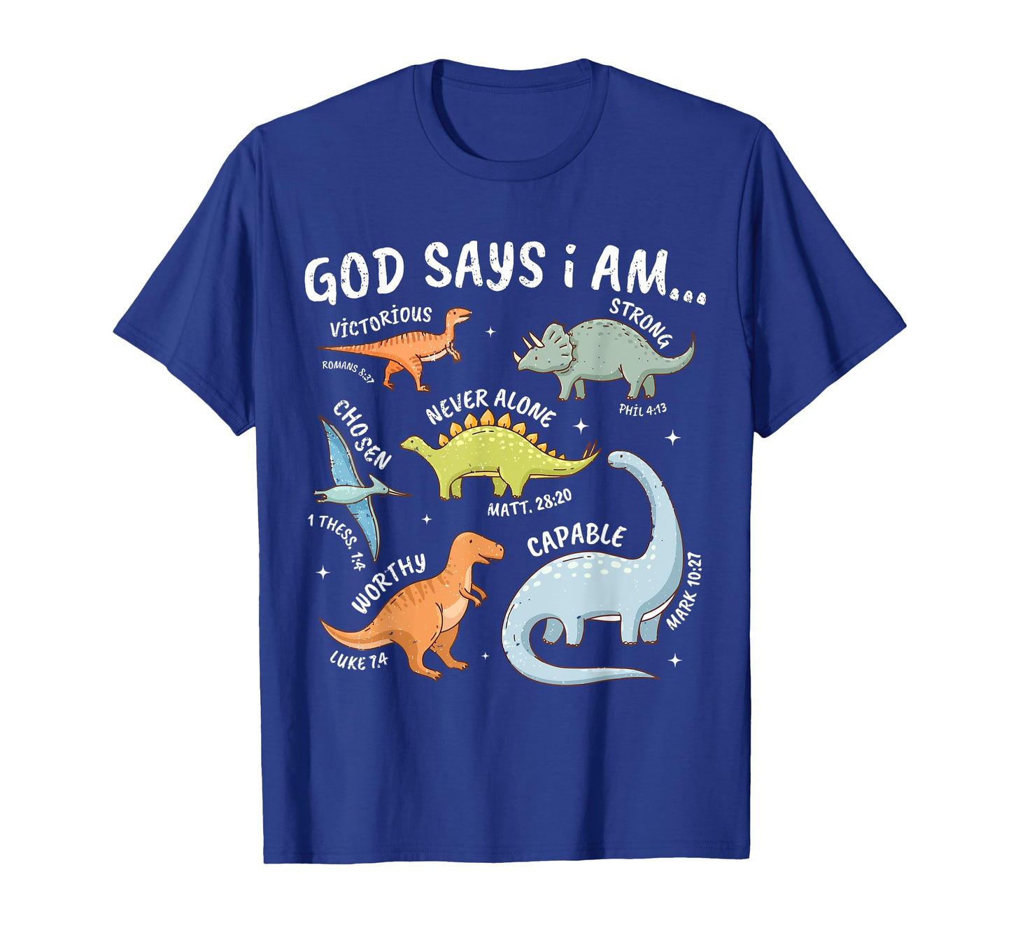 God Says I Am Dinosaur Lover Bible Verse Kids Toddler Boys T-Shirt