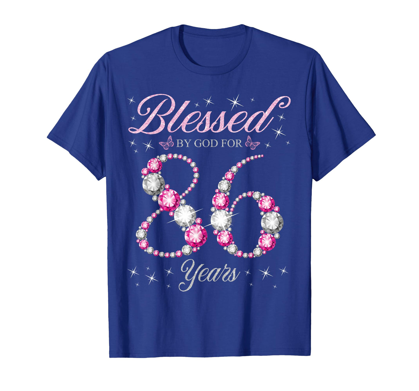 Blessed By God For 86 Years Old 86th Birthday Party T-Shirt