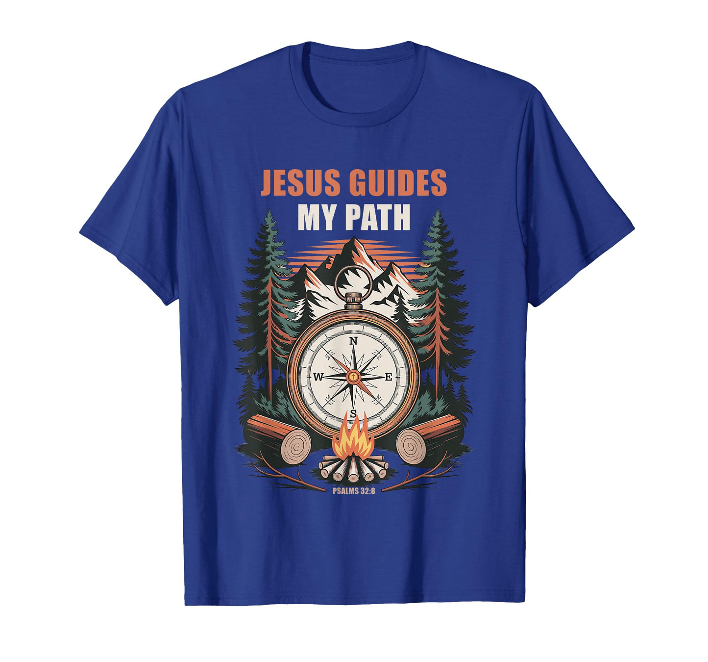 Jesus Guides My Path β Psalm 32:8 Christian Faith Camping T-Shirt