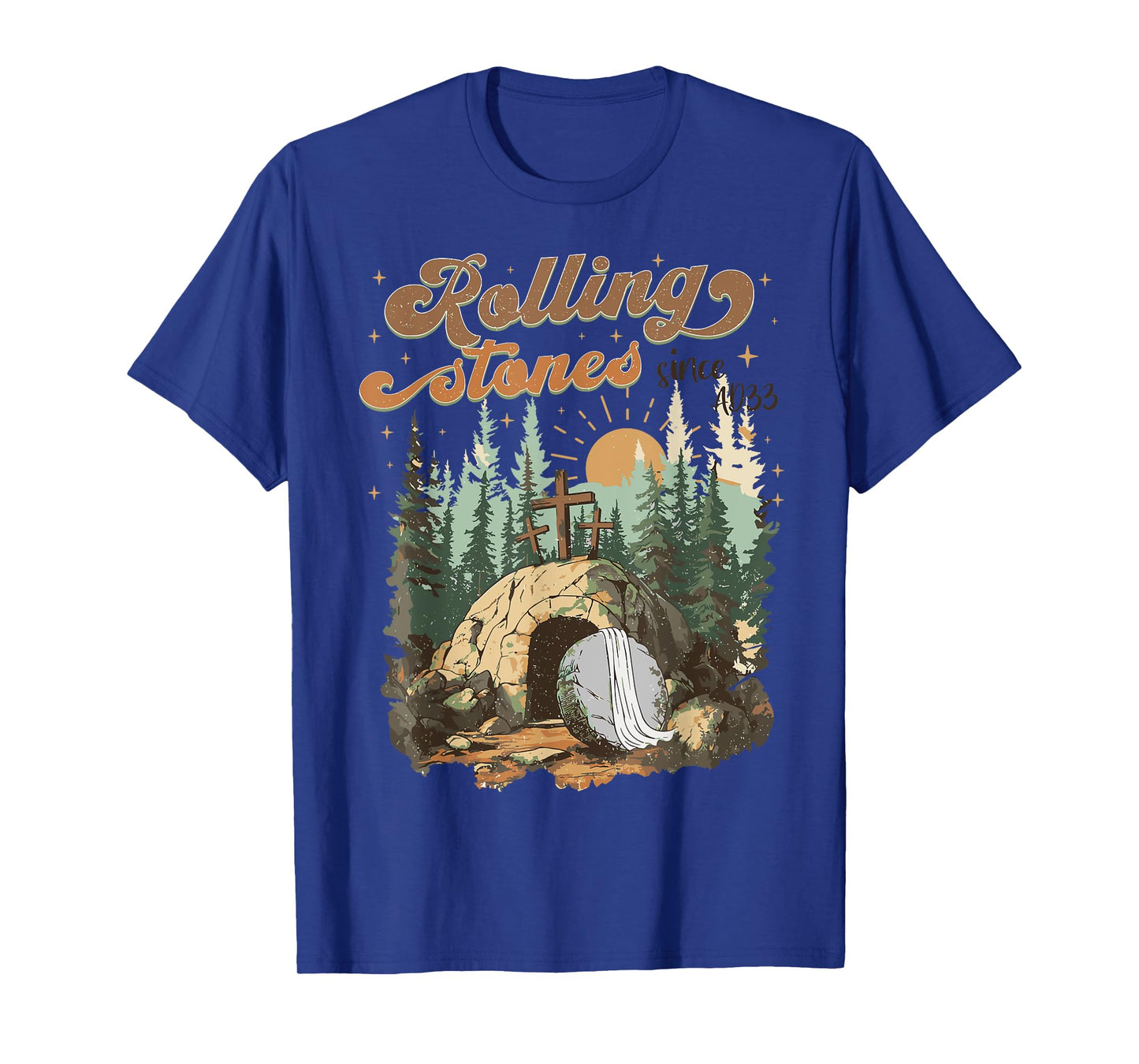 The Stone Was Rolled Away He Is Alive Retro Christian Easter T-Shirt
