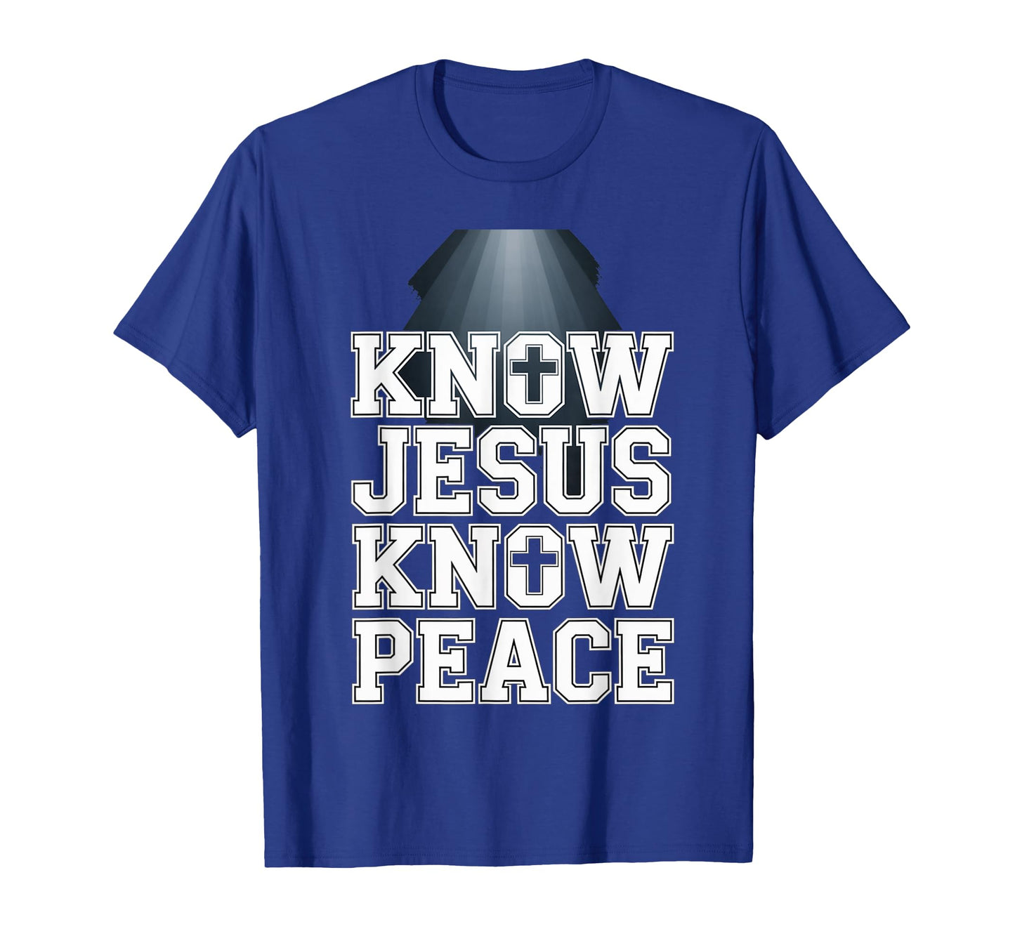 Know Jesus Know Peace Christian Graphic Design Faith Quote T-Shirt