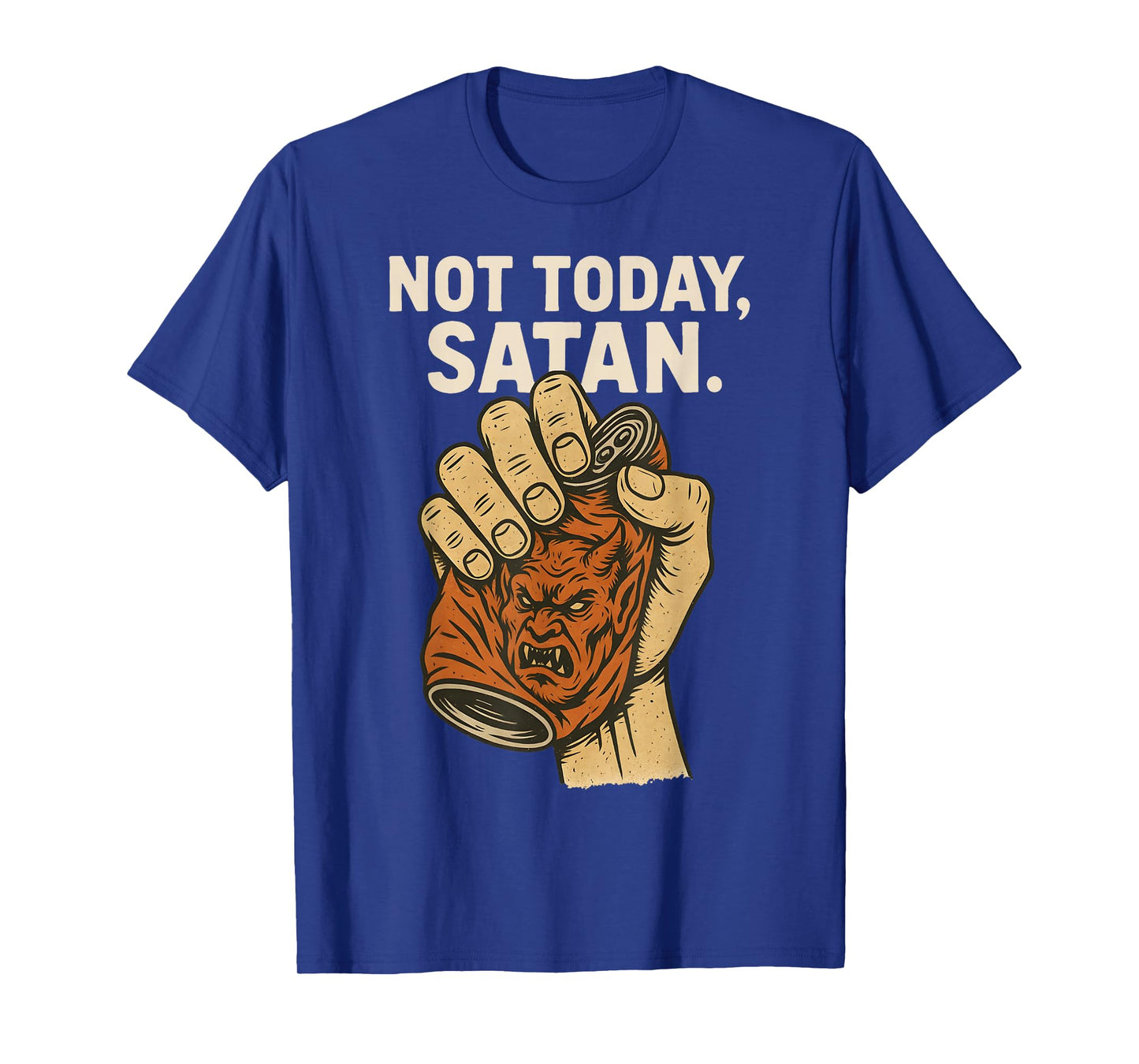 Not Today Satan Faith Christian Halloween Funny Anti Devil T-Shirt