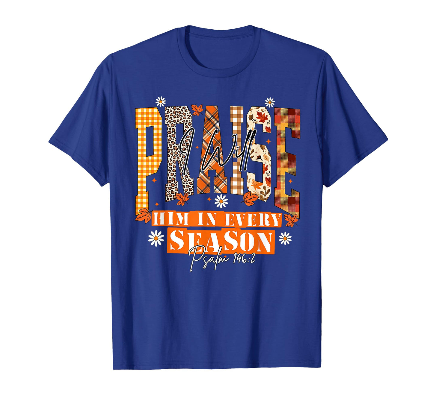 Retro Fall for Jesus He Never Leaves Autumn Christian T-Shirt