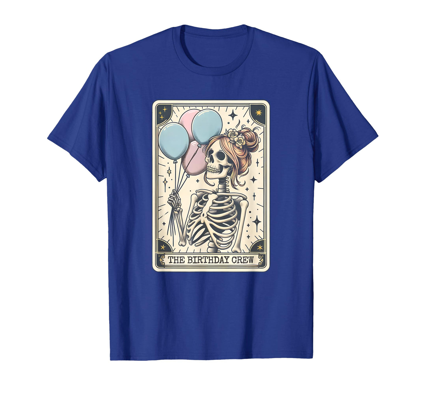 The Birthday Crew Tartot Card, Skeleton Birthday Squad T-Shirt