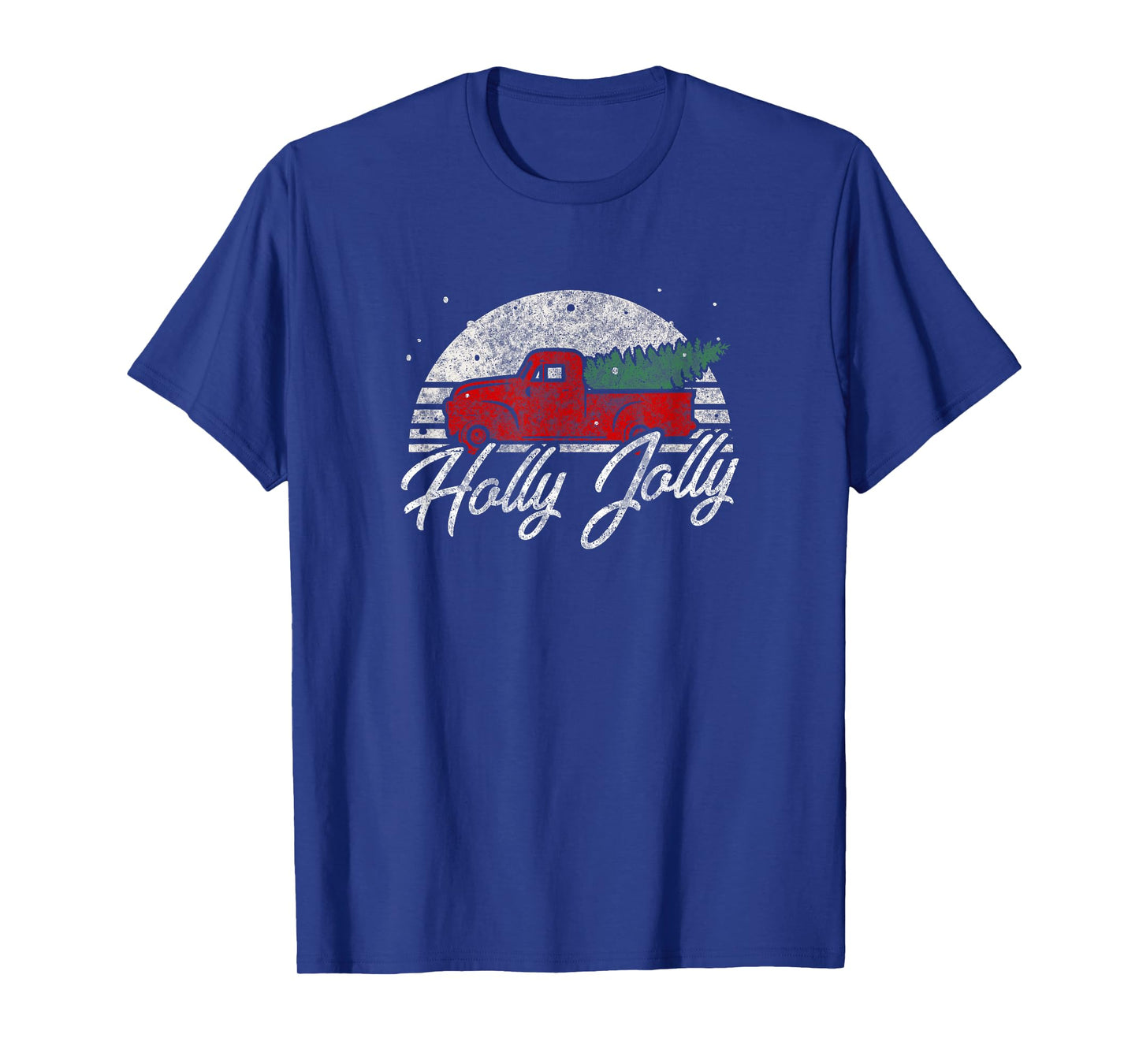 Vintage Christmas Truck Shirt Holly Jolly Holiday Gift T-Shirt