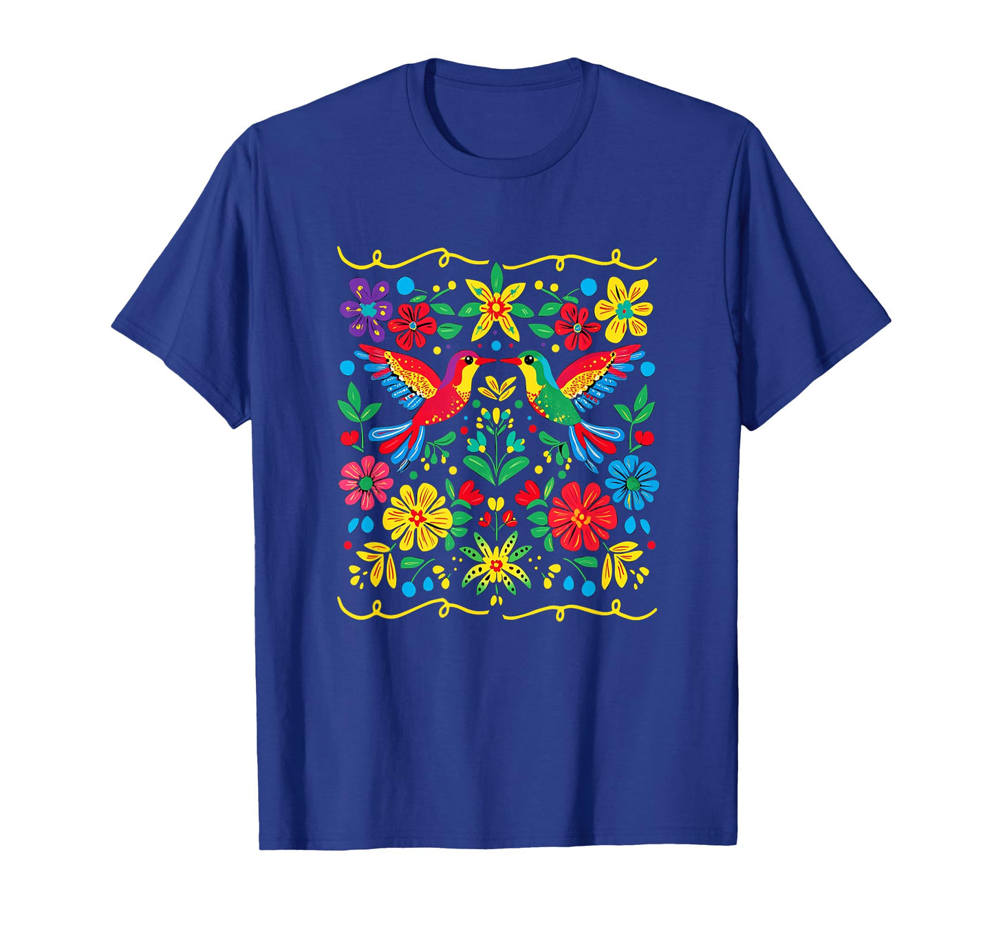 Floral Bird Otomi Mexican Style Mexicano Mexicana T-Shirt