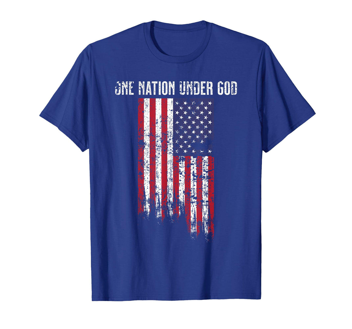 4th of July USA American Flag One Nation Uncer God Patroit T-Shirt