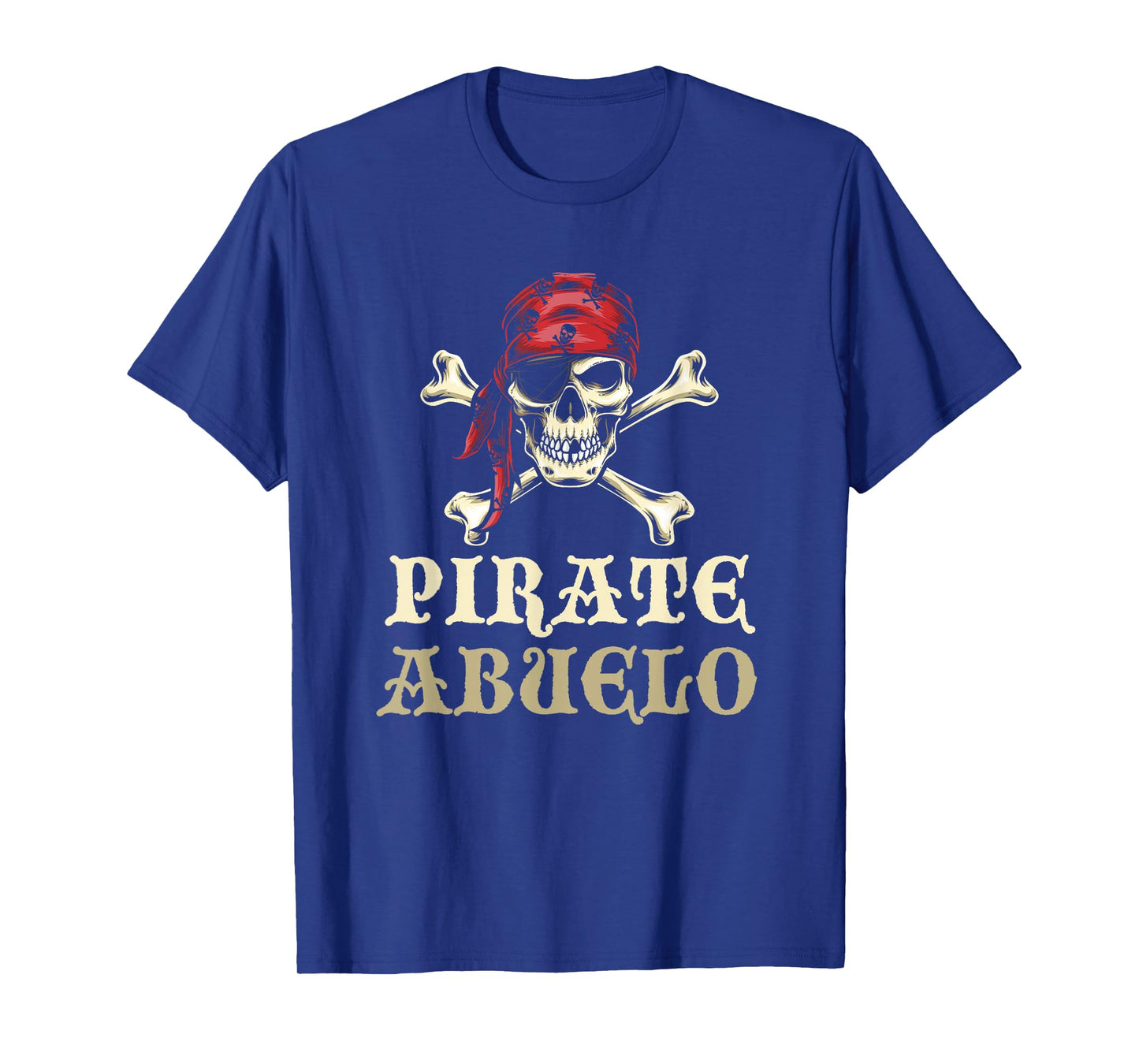 Pirate Abuelo Skull Matching Grandpa Halloween Costume T-Shirt