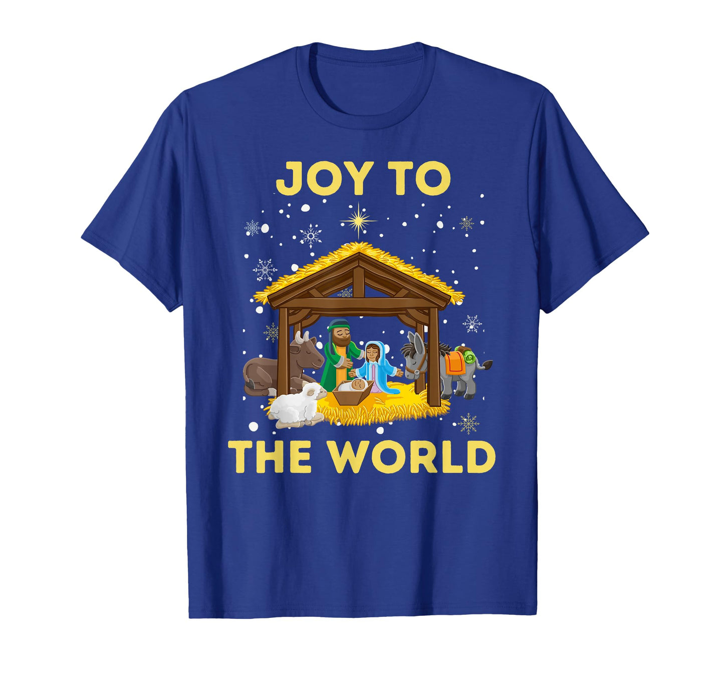 Christmas Nativity Christian Birth Of Jesus Joy To The World T-Shirt