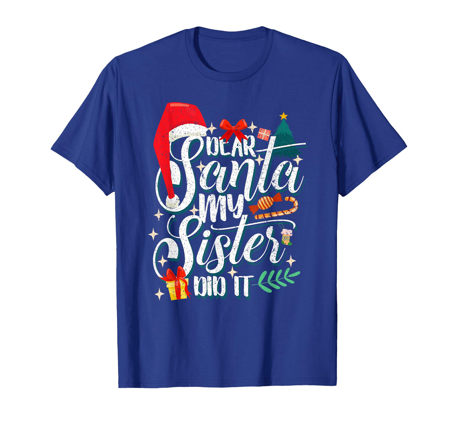 Funny Family Christmas Dear Santa My Brother Did It Cute Xma T-Shirt