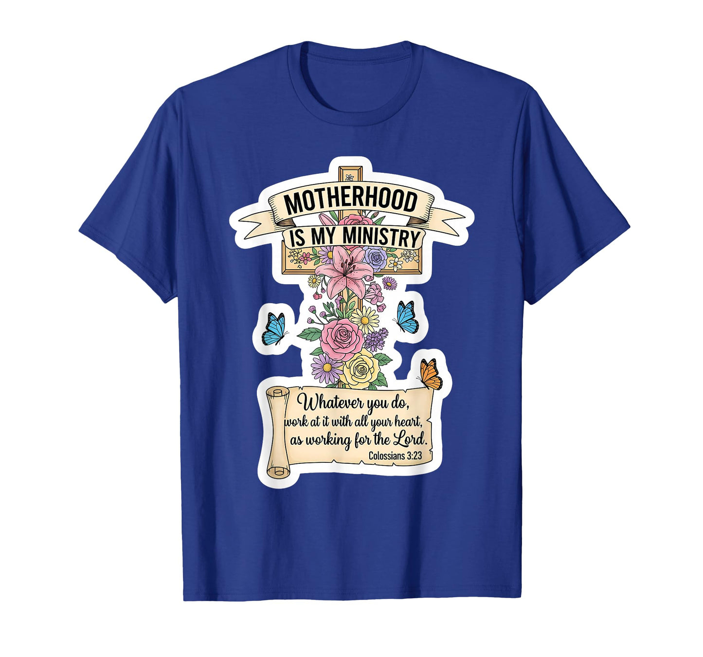 Christian Mother's Day Motherhood is My Ministry Mom Mama T-Shirt