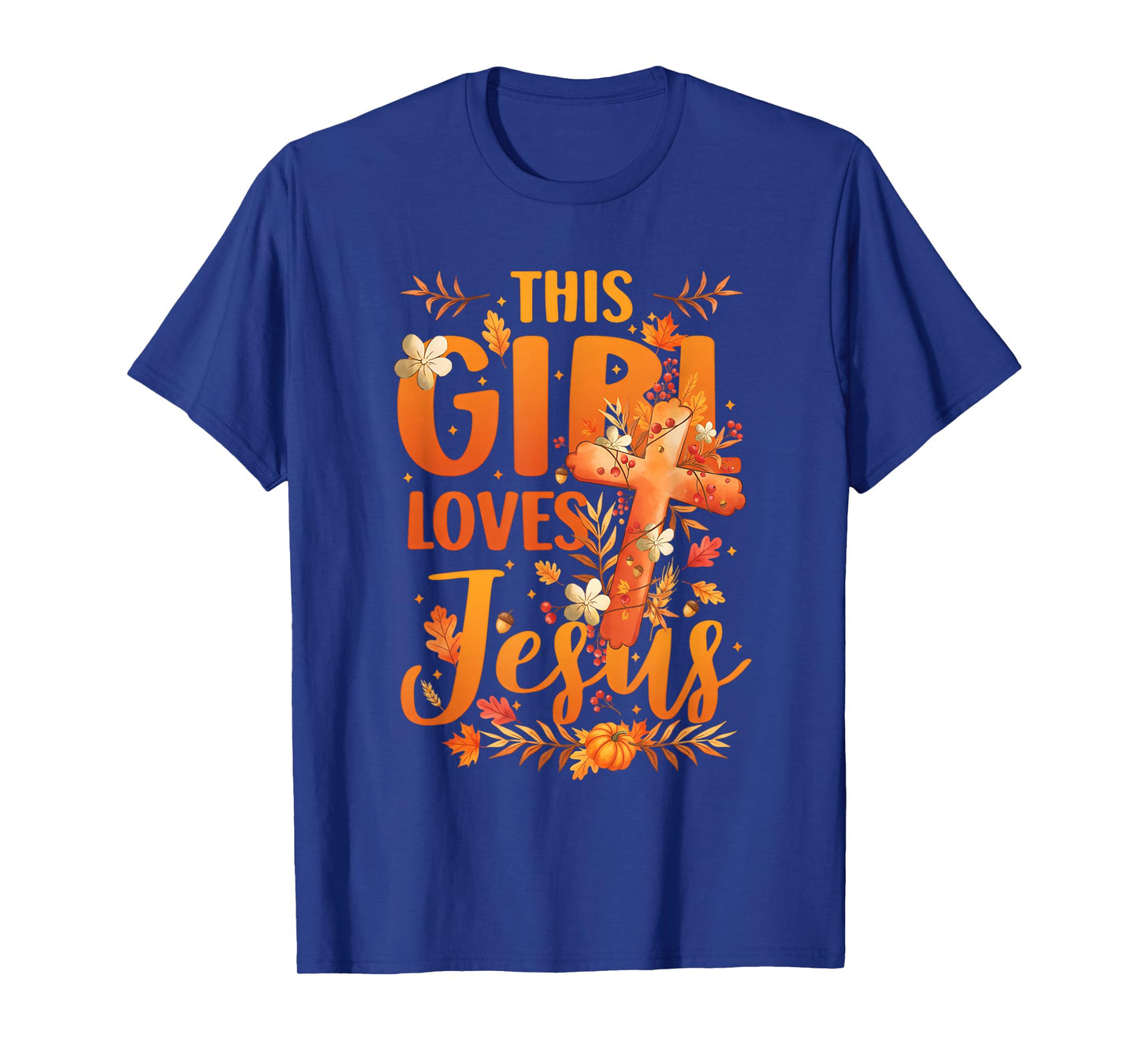This Girl Loves Jesus Cute Christian Girl Jesus Fall T-Shirt