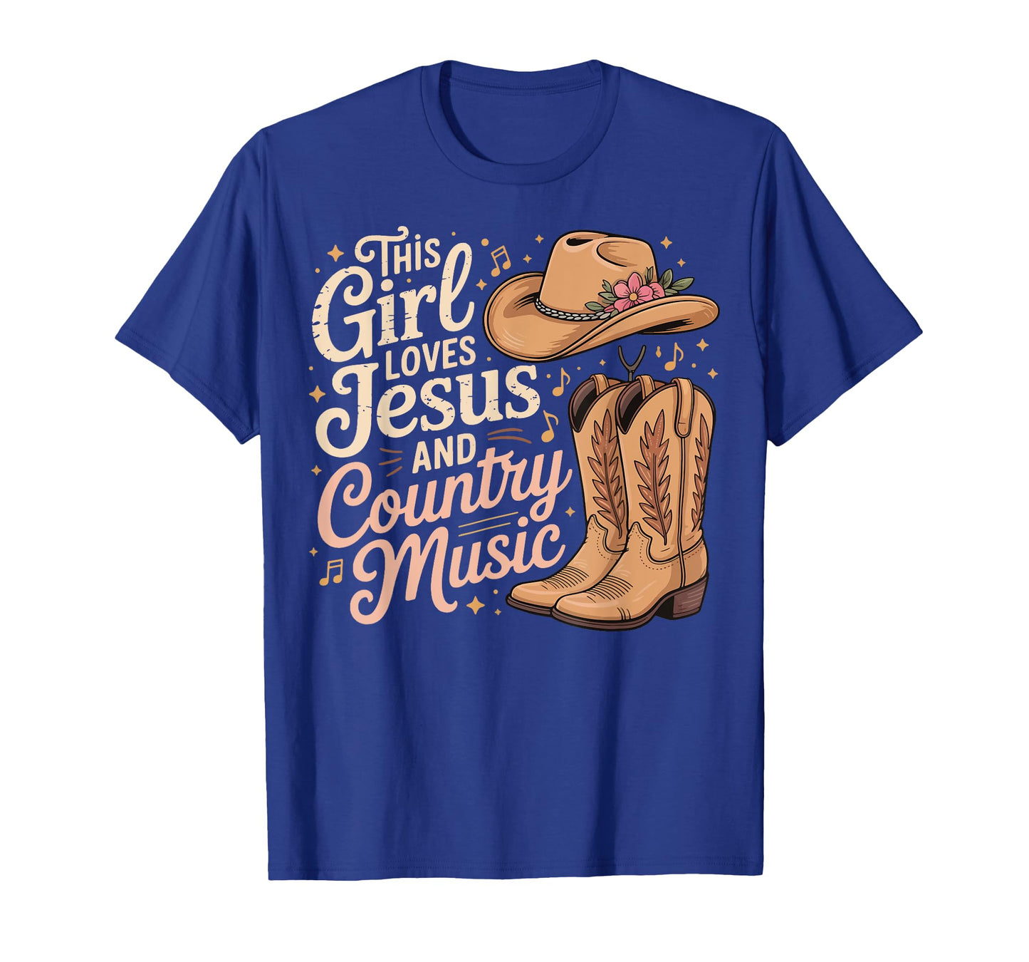 This Girl Loves Jesus And Country Music T-Shirt