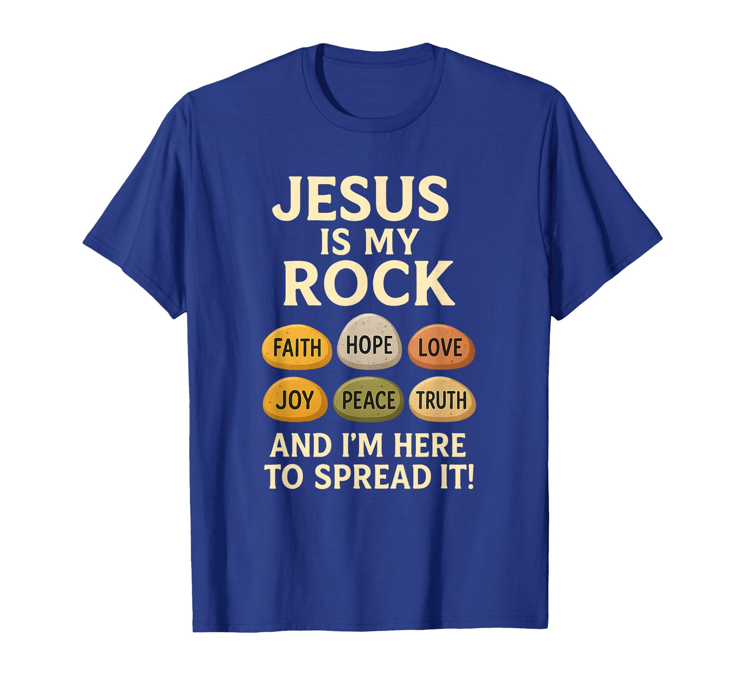 Jesus is My Rock Christian Faith Bible Verse Shirt T-Shirt