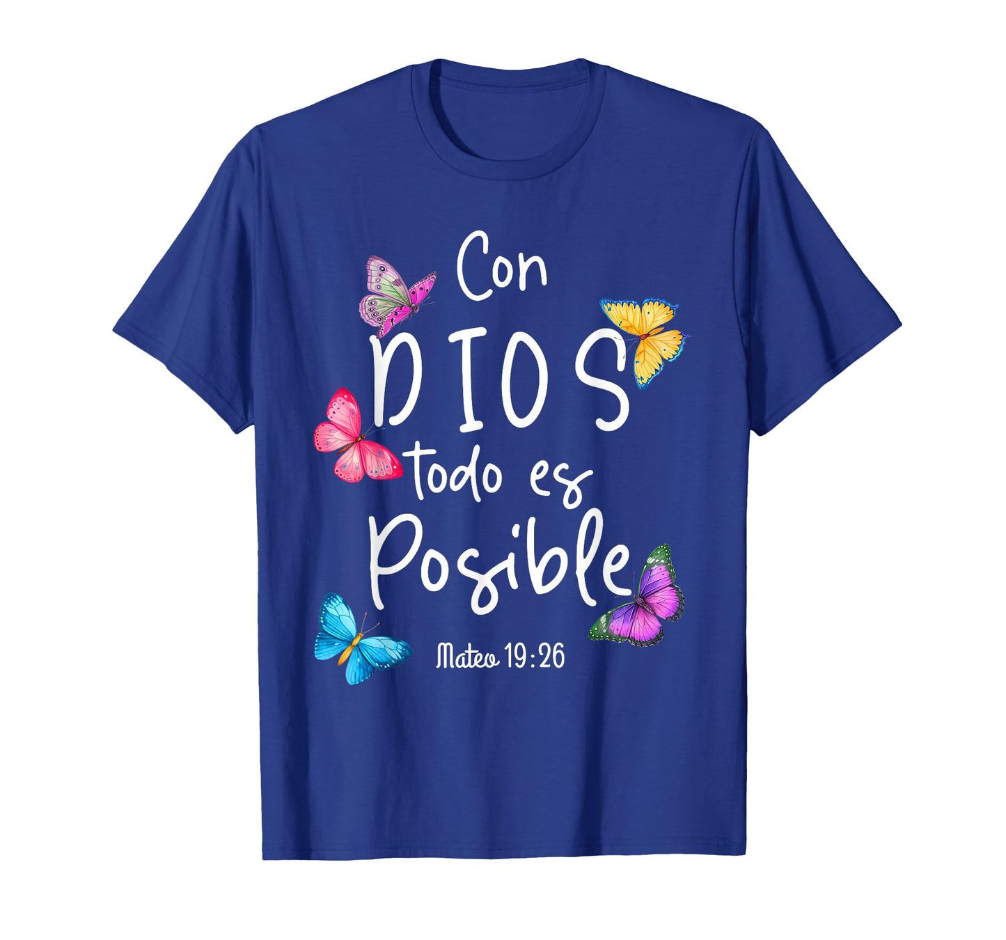 Con Dios Todo ES Posible Shirt Christian Spanish for Womens T-Shirt