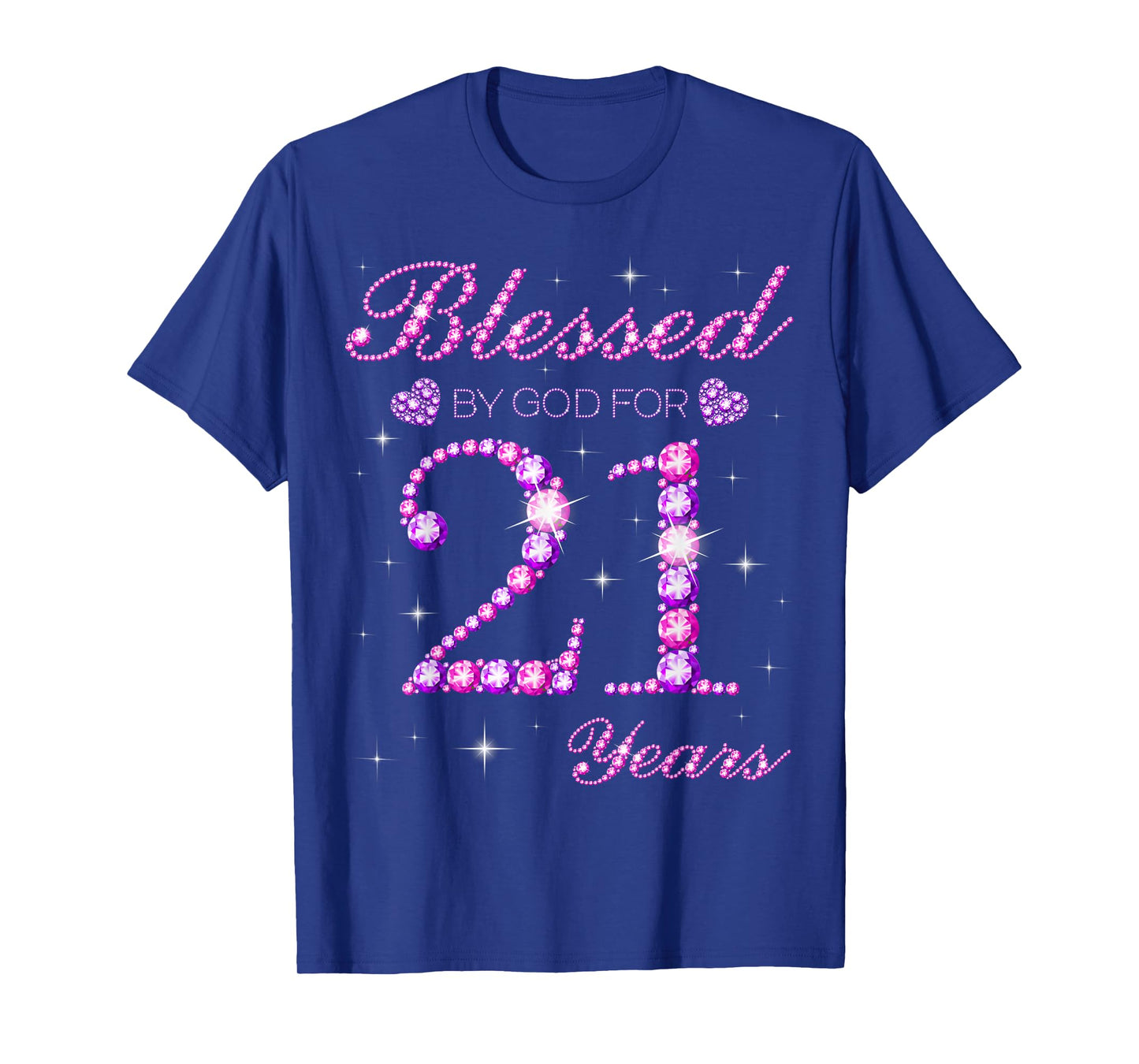 Blessed by God for 21 Years Old 21st Birthday Party T-Shirt