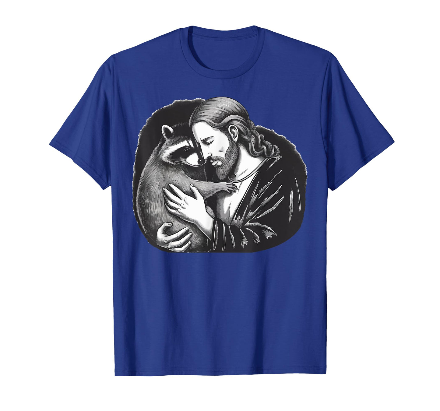 Jesus Hugging Raccoon T-Shirt