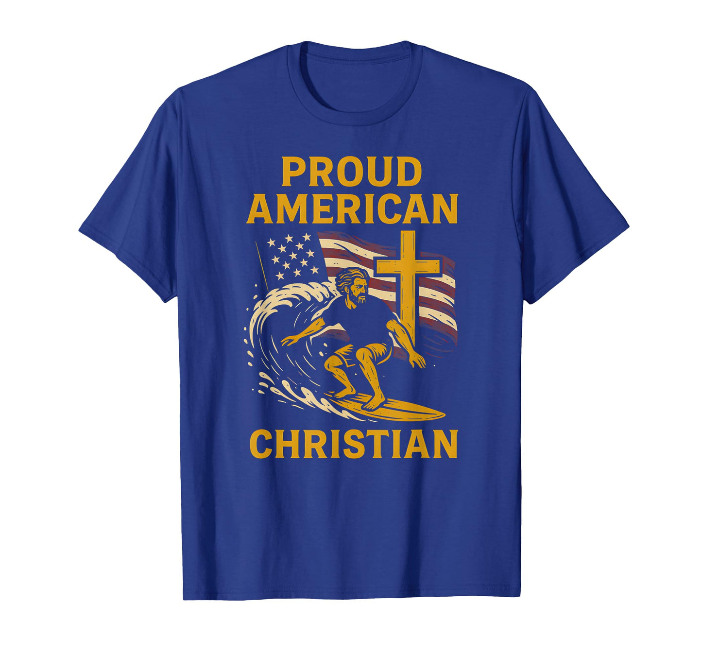 Patriotic Faith Proud American Christian Vintage Mens Faith T-Shirt