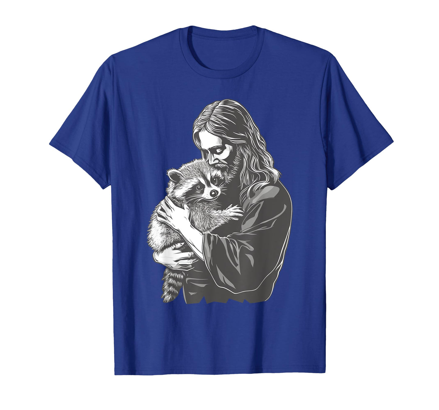 Racoon Lover Trash Panda Christian Jesus Holding A Raccoon T-Shirt