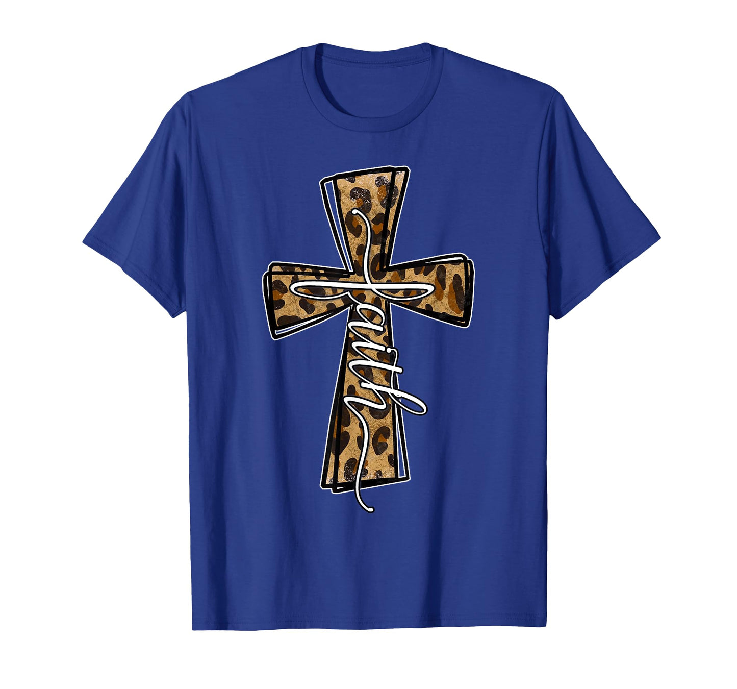 Love In Faith Tees For Christian Leopard Cross Cheetah Print T-Shirt